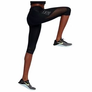 Nike Power Legend Mid Rise Black Training Crop Legging